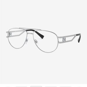 Versace Silver Aviator Glasses